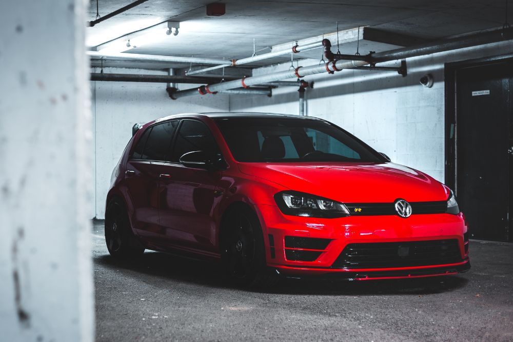 Red Volkswagen Golf R